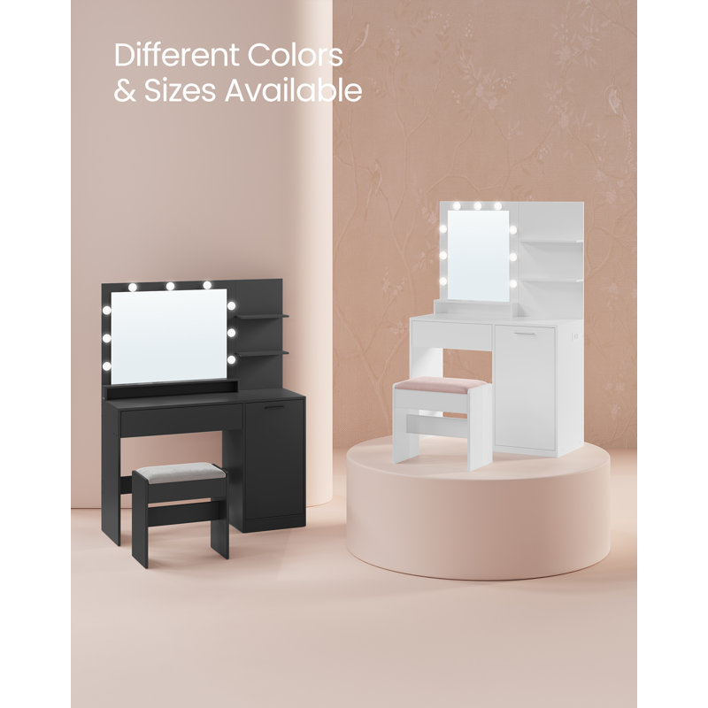Table de coiffeuse, Blanc