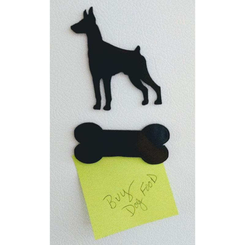 Aimante pour réfrigérateur et chien doberman pinscher