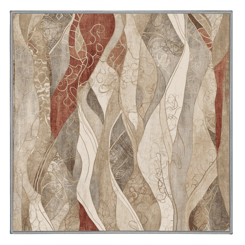 Echoed Glow Rug, Square 4'