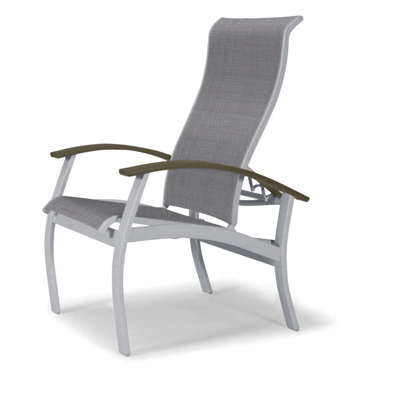 Chaise de patio Askar, Beachwood, Titane Sunbrella®, Bois de plage texturé