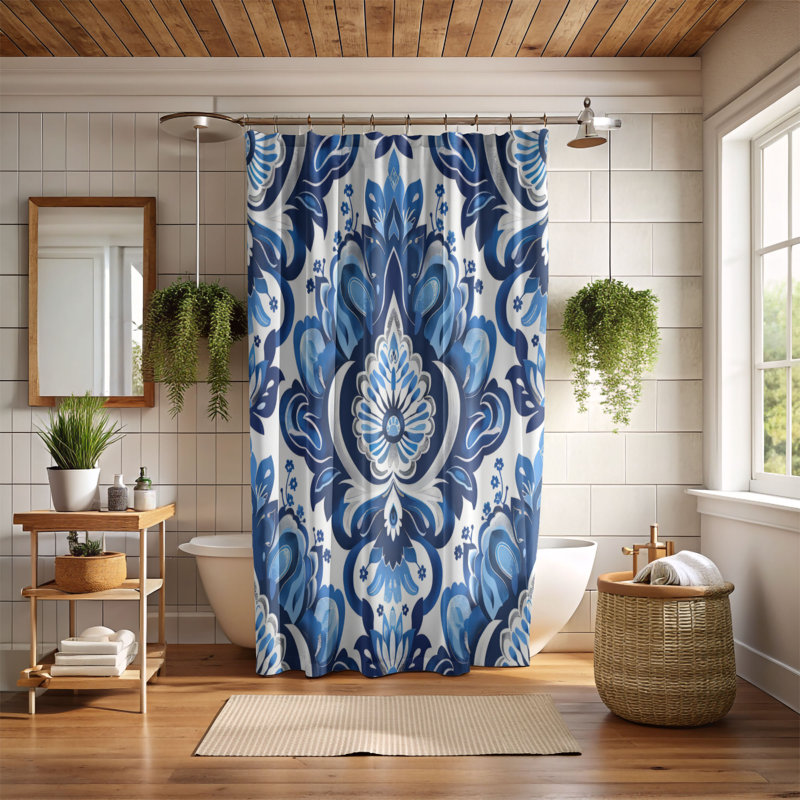 Boho Graphiques - Rideau de douche Premium, H 74 po x l 71 po