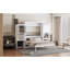 Grand lit escamotable avec bureau, coiffeuse et armoires, grand (blanc)