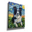 «Border Collie Starry Night» par Rich Monet, art mural sur toile, 26 po x 34 po-1664597245