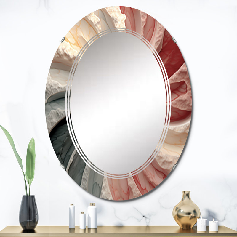 Lorangview - Miroir mural moderne ovale, 36 po x 24 po