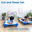 Lit de bébé empilable ECR4Kids avec drap, mobilier de salle de classe, bleu-88293595