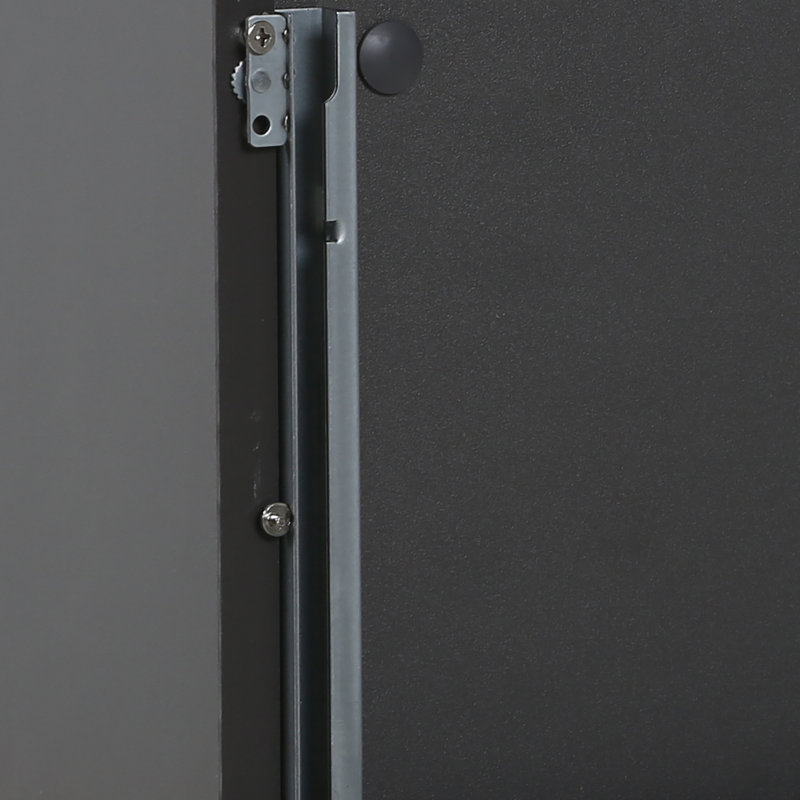Meuble-lavabo flottant à double cuve, armoire murale en chêne avec tiroirs cannelés et comptoir blanc brillant, 59"