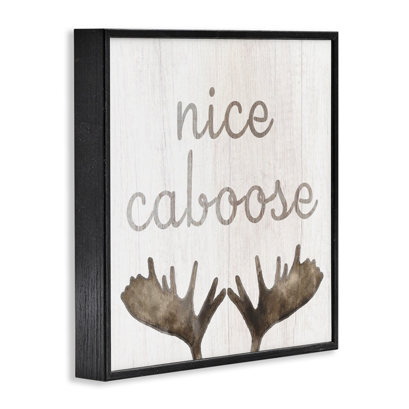 Joli caboose dans la salle de bain, Giclée encadrée noir minuit, H 17 po x l 17 po x P 1,5 po
