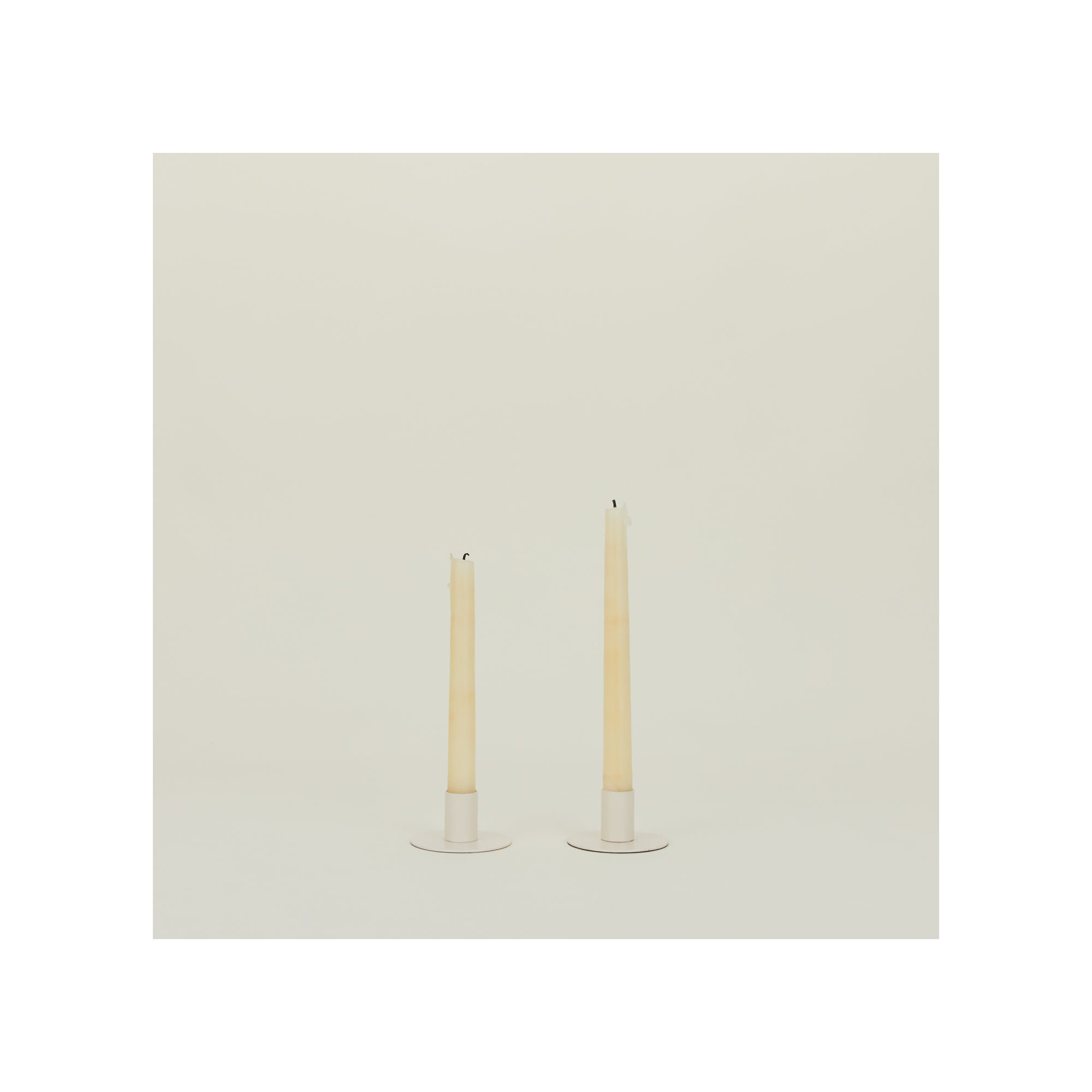 Essential 1.5'' H Stainless Steel Tabletop Candlestick, Ivory