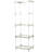 Nichalaus Acrylic Plastic Cube Shaped Storage Clear Shelving Unit with Silver Frame Supports