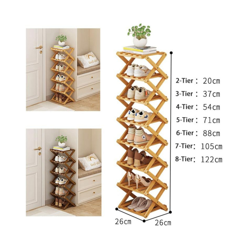 8 Pair Shoe Rack