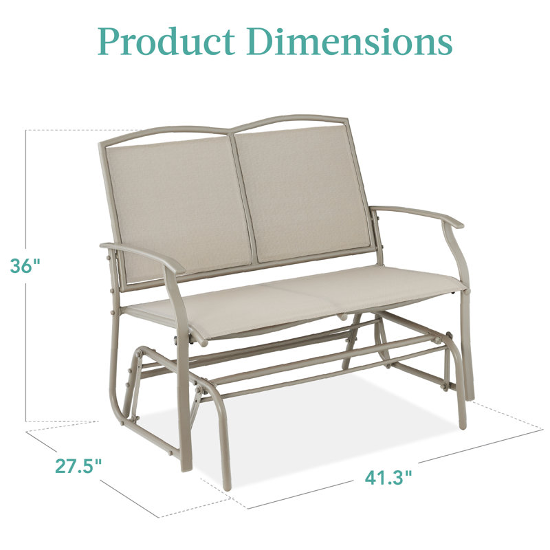 Nethuki Metal Outdoor Glider, Taupe