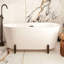 Baignoire autoportante Monaco de 59 po avec support noir mat-102694138