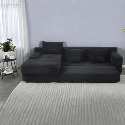 Canapés modulaires modernes, tissu de qualité supérieure, forme en L peu encombrante pour la maison