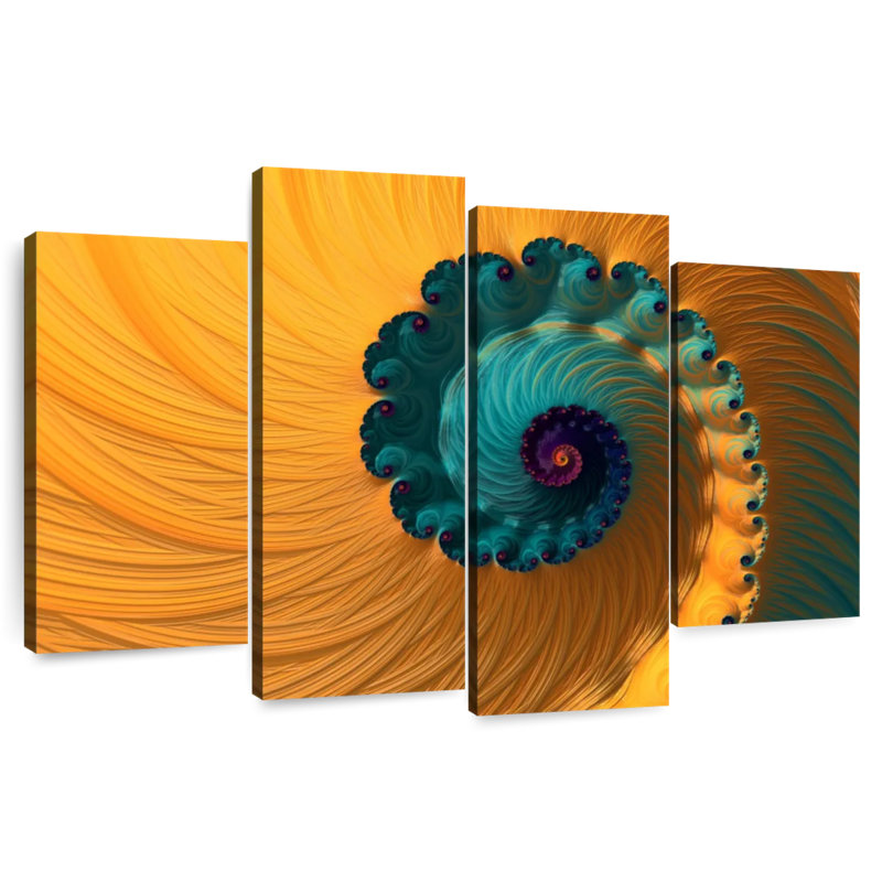Avery Floral Spiral Abstract, 32" H x 52" W