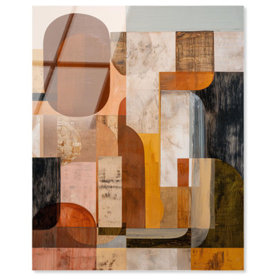 «Earthy Tones I», reproduction d'art moderne brun par Art Remedy, prête à être accrochée, 16 x 20