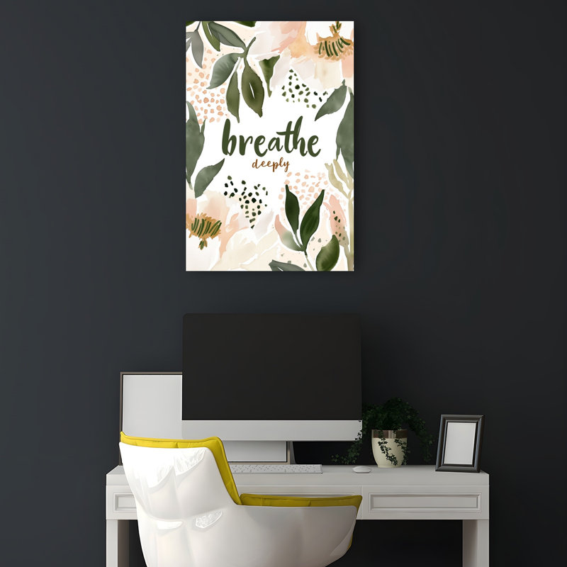 Serene Foliage Bliss Abstract Elegant Minimalist Nature Landscape Wall Art Print, 45.72cm H x 30.48cm W