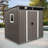 6 ft. W x 5 ft. D Lean-To Storage Shed with Window Transparent Plate,Modern Robust Construction Tool Shed with Sliding Doors and Padlock-97829027