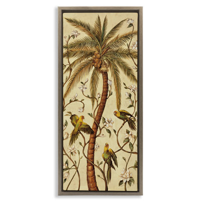  "Parrots & Curvy Palm Tree", art mural encadré par Rodolfo Jimenez