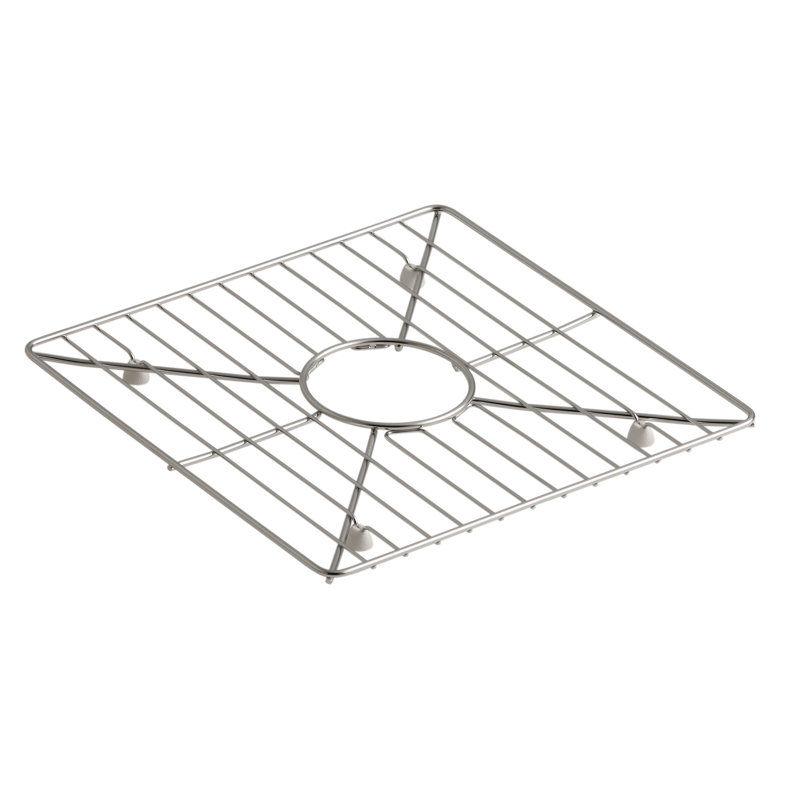 Support d'évier en acier inoxydable Poise, 13-3 / 16 po x 13-3 / 16 po, pour éviers de cuisine et de bar