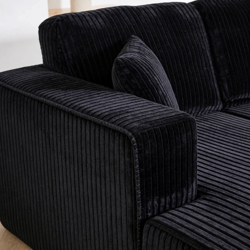 Canapé modulaire Boneless, Noir