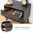 Modern Solid Wood Nightstand With 2 Drawers，Fully Assembled-12588837