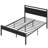 Carlisa Industrial Metal Platform Bed Frame with Headboard and Iron Slat Support-574746315-574746314
