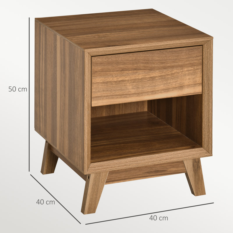 Augustine 101.6cm W Manufactured Wood Bedside Table