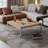 Brothir 39.4'' Wood Top Square Coffee Table with Stainless Steel Base 3 Min to Assemble-342531894