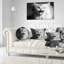 Yawning White Cat - Coussin imprimé animal