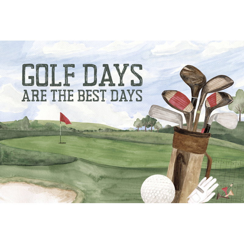 Aashiyana " Golf Days Neutral Landscape IV-Best Days " by Tara Reed, 24'' H x 36'' W  x 1.25" D
