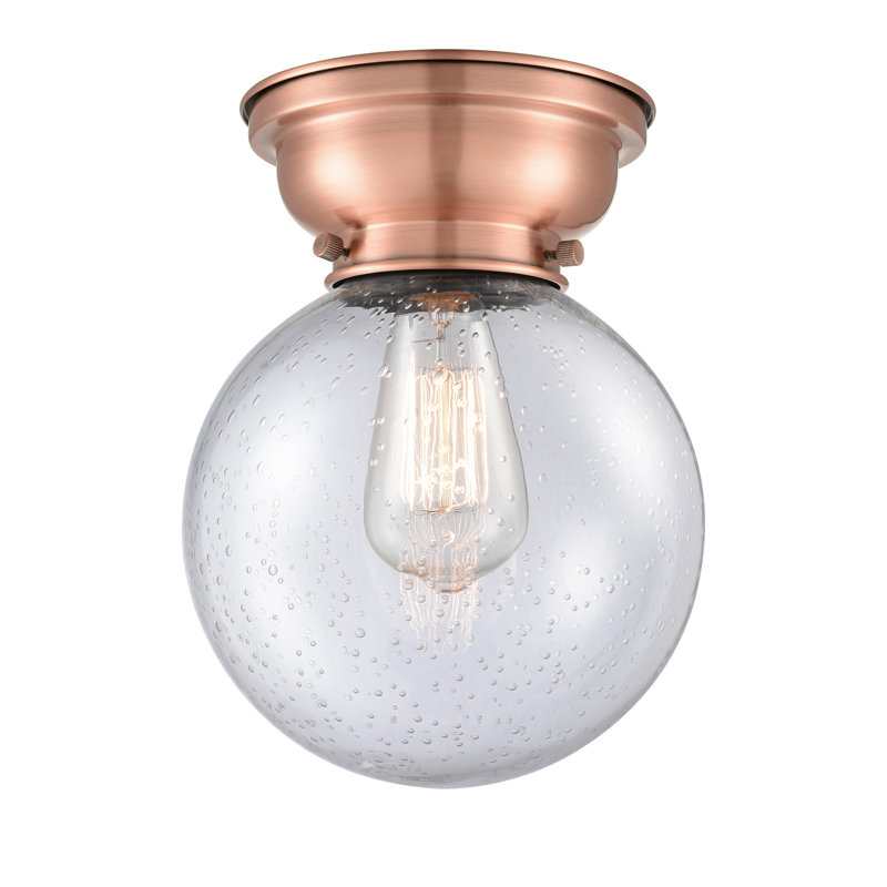 Plafonnier encastré 8 lumières Chippewa, Grainé, Ampoule non incluse, Cuivre antique