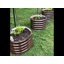 Potager surélevé modulaire en métal galvanisé de 43 cm de hauteur (paquet de 3), jardinière ronde en métal de 60 x 60 cm pour la plantation de plantes et de légumes-131376470
