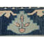 Tapis unique en laine noué à la main Oushak nouvel âge de 8 pi 9 po x 11 pi 2 po bleu marine