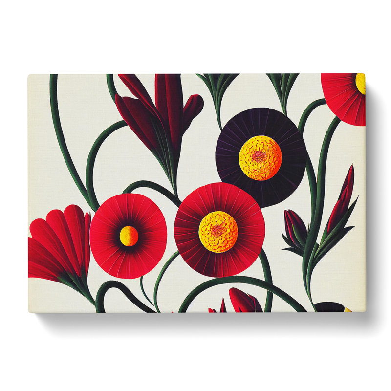 XXX-H1022-WF-7115X Precious Flowers - Wrapped Canvas Print, 35cm H x 50cm W x 3cm D