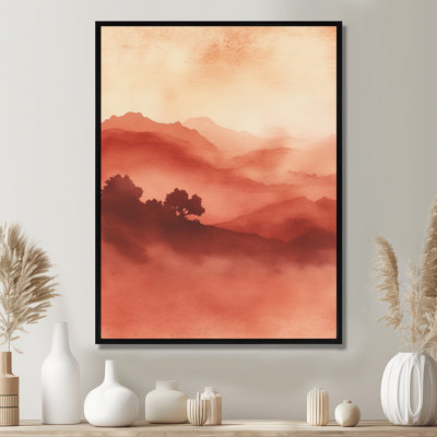 Earthy Landscape Canvas, Rustic Boho Wall Art, Vanderhorn