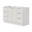 Base de meuble-lavabo simple 54 po en bois massif seulement, armoire de base sans plateau en blanc chaud-115860372