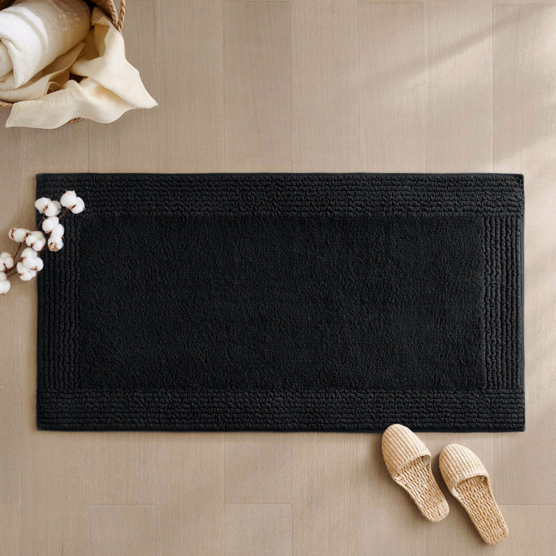 1 Pcs 24X36" 100% Cotton Tufted 3000 Gsm Reversible Bath Rug, Rectangle 2' x 3'