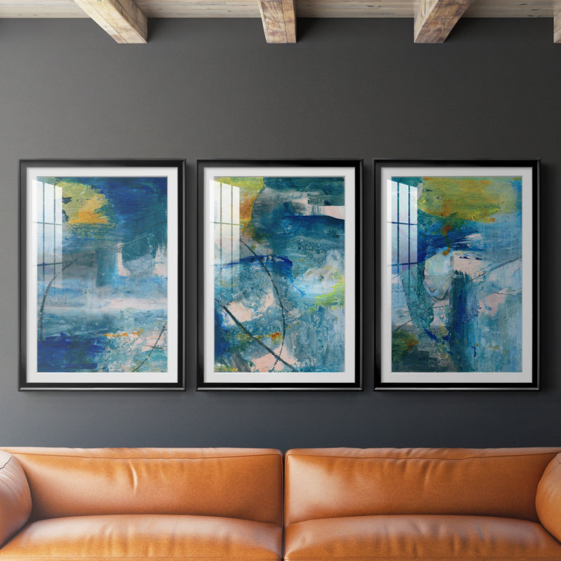 «Spring Winds I», reproduction encadrée de qualité supérieure, prête à être accrochée, H 42,5 po x l 91,5 po x P 2,5 po