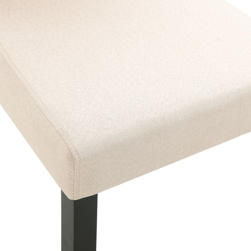 Dining Chairs Accent Side Chair with Solid Wood Legs for Kitchen, Crème, 2