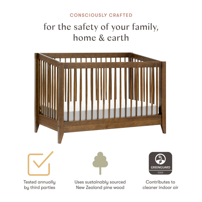 Sprout 4-in-1 Convertible Crib, Natural Walnut