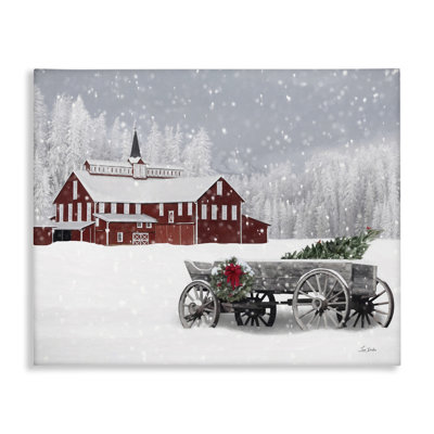 «Winter Wagon Scene», art mural par Lori Deiter