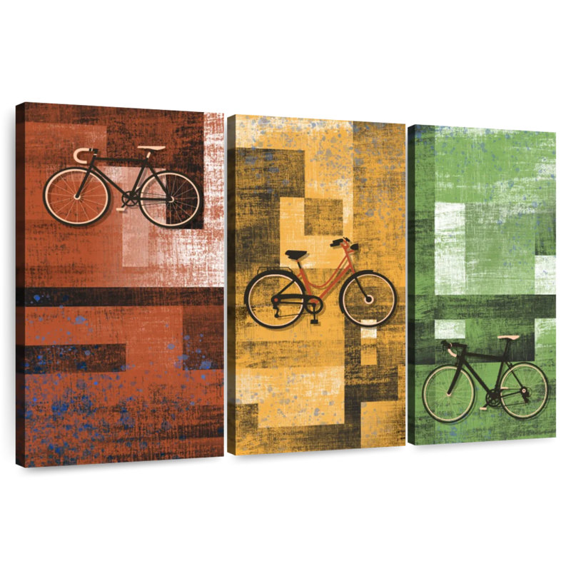 Mehar Tricolor Bikes, 28" H x 45" W