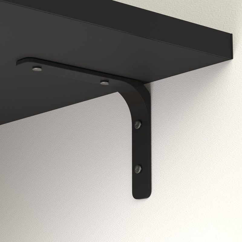 Support pour tringle, (1 tablette) H 1 po x l 8,3 po x P 5,9 po, Noir, noir, noir, noir
