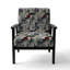 Chaise avec accoudoirs décorative moderne et contemporaine en velours Architectural Wall Illusion II