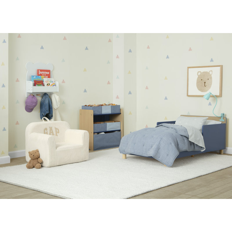 GapKids by Delta Children Wood Toddler Bed with Reversible Headboard - Greenguard Gold Certified, Blue