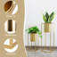 Set of 2 Metal Plant Pots with Stands 70cm & 45cm Tall Indoor Floor Planters-1707831213