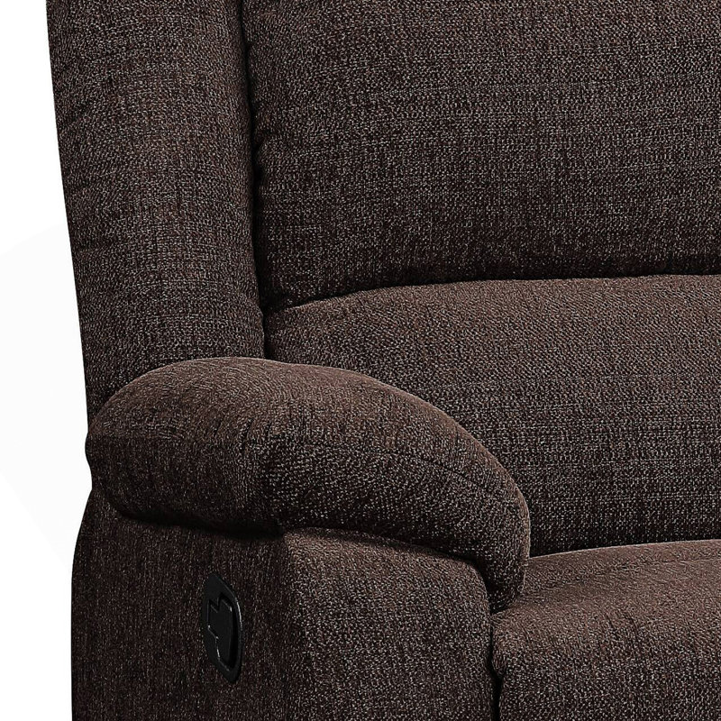 Fauteuil inclinable brun avec accoudoirs coussinés