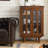 Nut-brown Solid Wood + Tempered Glass Display Cases