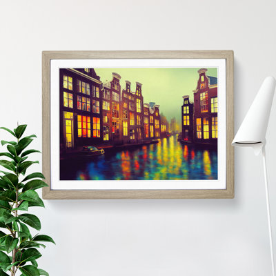 Amsterdam Canal Art Painting Vol.2 - Single Picture Frame Print