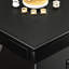 Table de poker carrée noire en bois massif-117093566